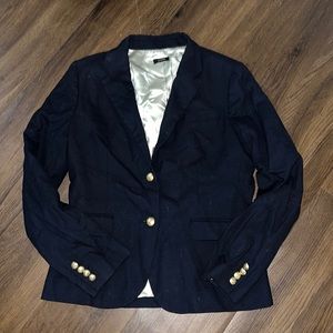 Small J. Crew navy women’s blazer with shoulder pads